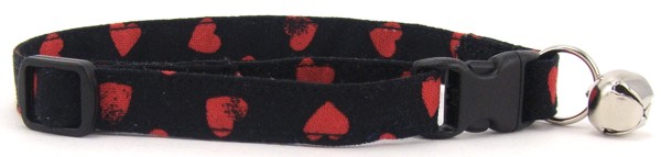 Black Hearts Cat Collar
