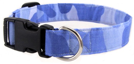 Light Blue Camo Dog and Cat Collars