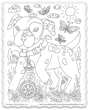 Free coloring page ~ Butterfly Pup