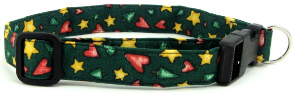 Country Trees, Stars & Hearts Dog Collar