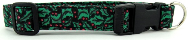 Holly Berries Dog Collar