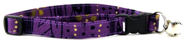 Purple Stripe Batik Cat Collar