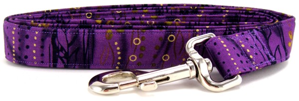 Purple Stripe Batik Dog Leash
