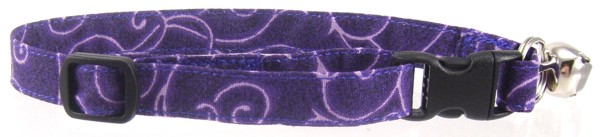 Purple Swirls Cat Collar
