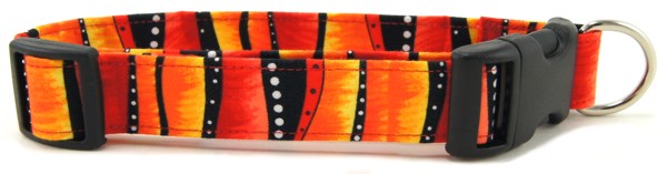 Red Hot Stripes Dog Collar