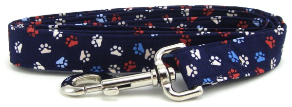 Red, White and Blue Paws Dog Leash