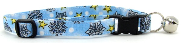Snowflakes & Stars Cat Collar