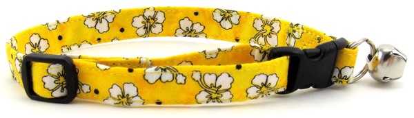 Yellow Hawaiian Flowers Cat Collar