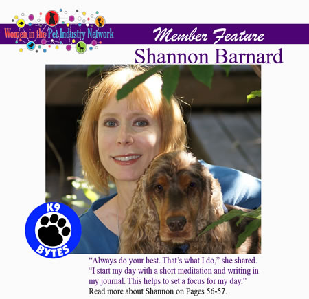 Shannon Barnard's Member Feature - Winter 2016 Top Women in the Pet Industry Magazine